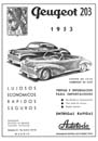 1952 - PEUGEOT 203, COUPE Y CABRIOLET