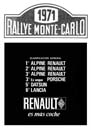 1971 - ALPINE RENAULT, RALLYE MONTECARLO